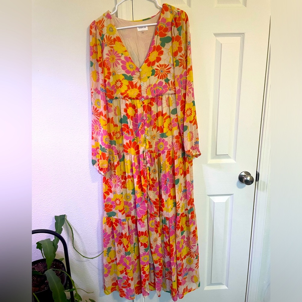 Bright Floral Maxi Dress